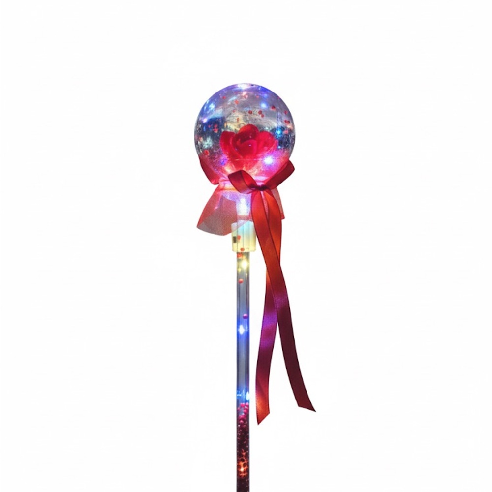 LED Light-Up Wand with Red Ribbon